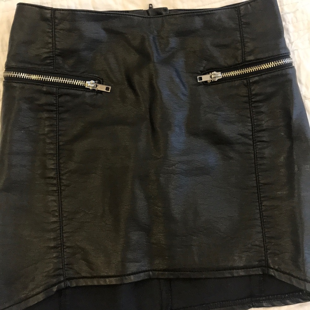 H&M Faux Leather Mini Skirt